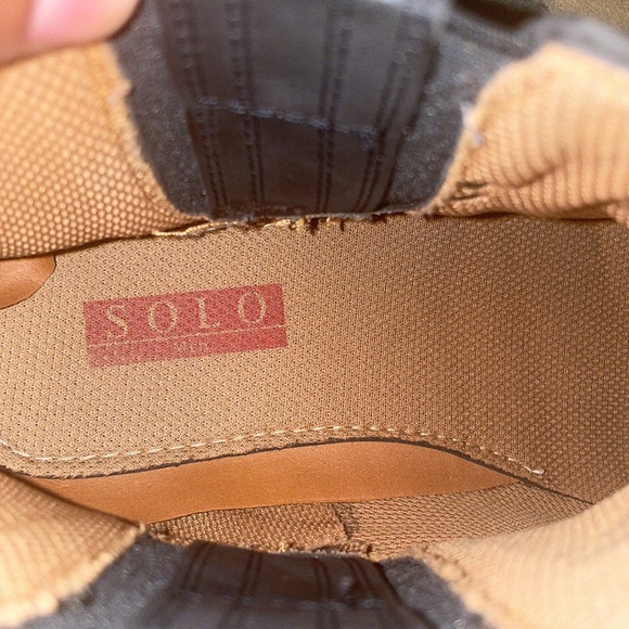 SOLO MEN'S BOOTS NAVY BLUE RAM FAUX LEATHER UPPER SIZE 12 - Picture 7 of 7